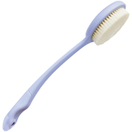 Perie de baie cu maner lung din plastic, albastra, pentru dus, 37 CM